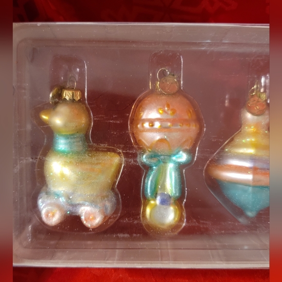 BNIB Baby's Glass and Sparkly Ornaments, Department 56. - Picture 10 of 10